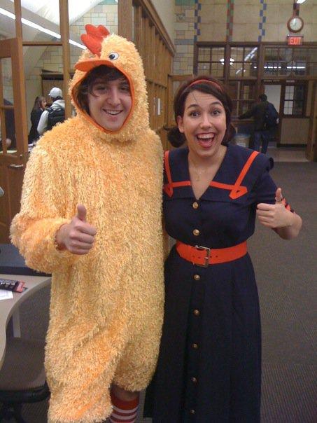 Andy in chicken suit