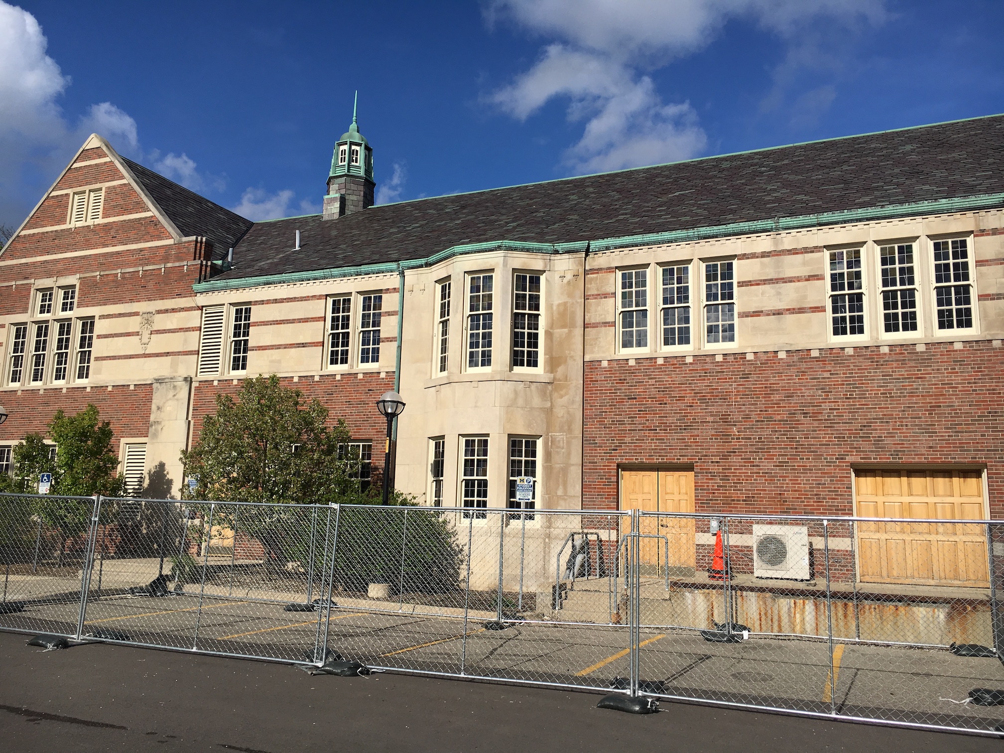 Construction fences are up as roof replacement begins soon